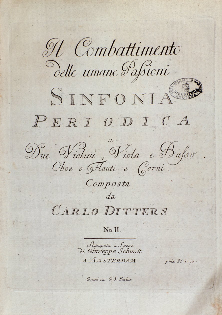 Sheet Music Page of the Periodic Symphony (The Combat of Human Passions) by Unknown artist