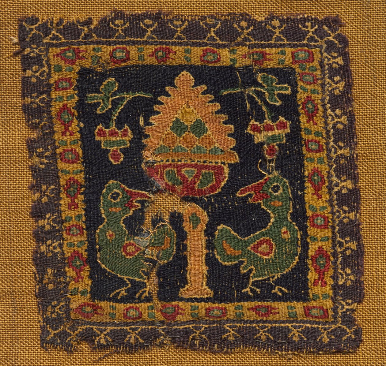 Square Segmentum with Two Birds by Unknown artist