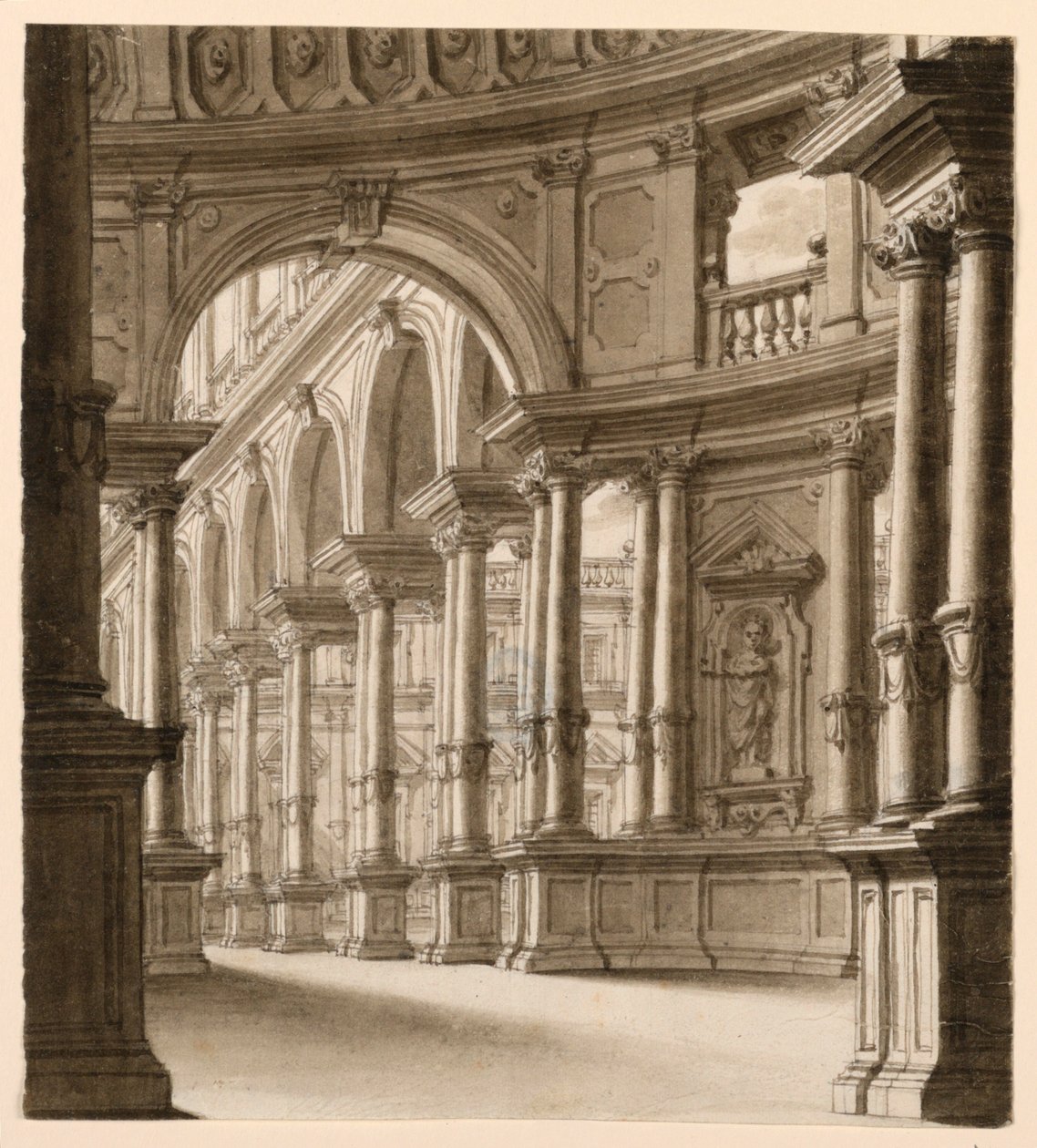 Stage Design, Interior of Renaissance Portico by Unknown artist