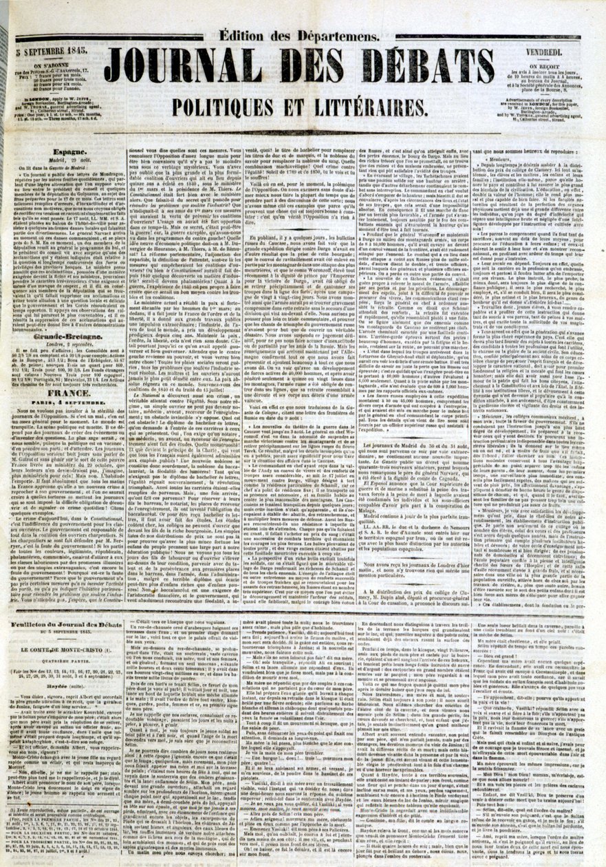 The Journal of Debates of 05/09/1845 by Unknown artist
