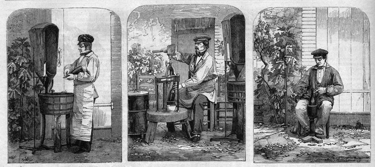 The Bottling of Champagne Wine by Unknown artist