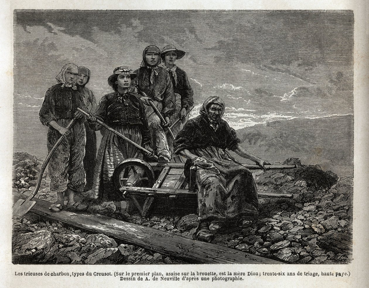 The coal sorters, type of Creusot by Unknown artist
