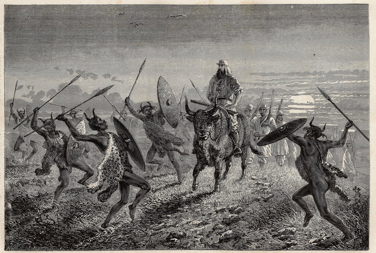 The escort assigned to the traveller Baker, performs a fantasia before leaving for Lake Albert by Unknown artist