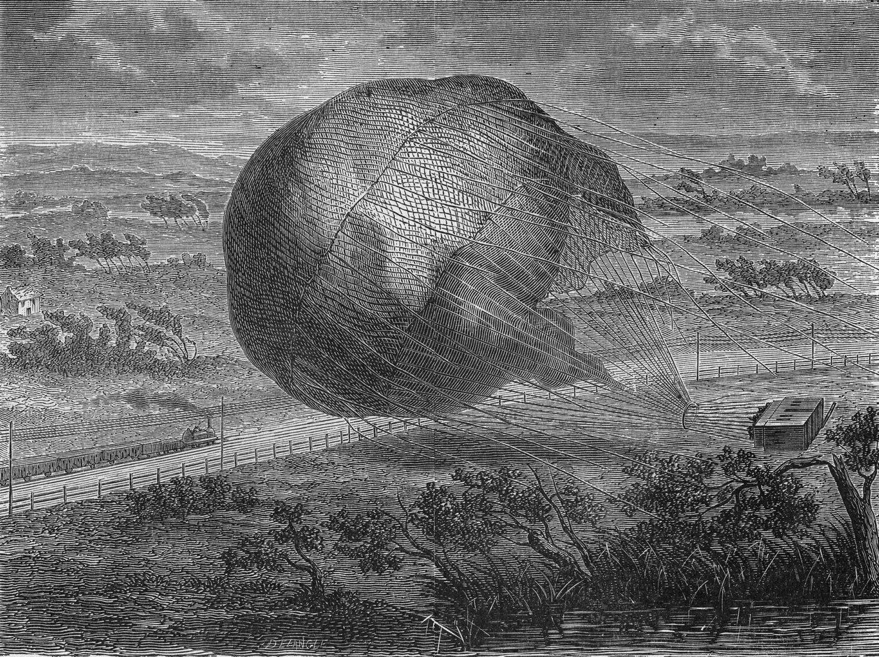 The fall of the balloon 