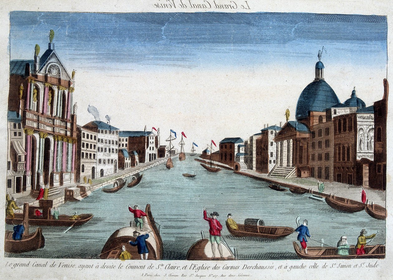 The great canal of Venice. On the right: the Convent of Santa Claire and the Church of Carmes Deschaussés. Left: Church of St. Simon and St. Jude by Unknown artist