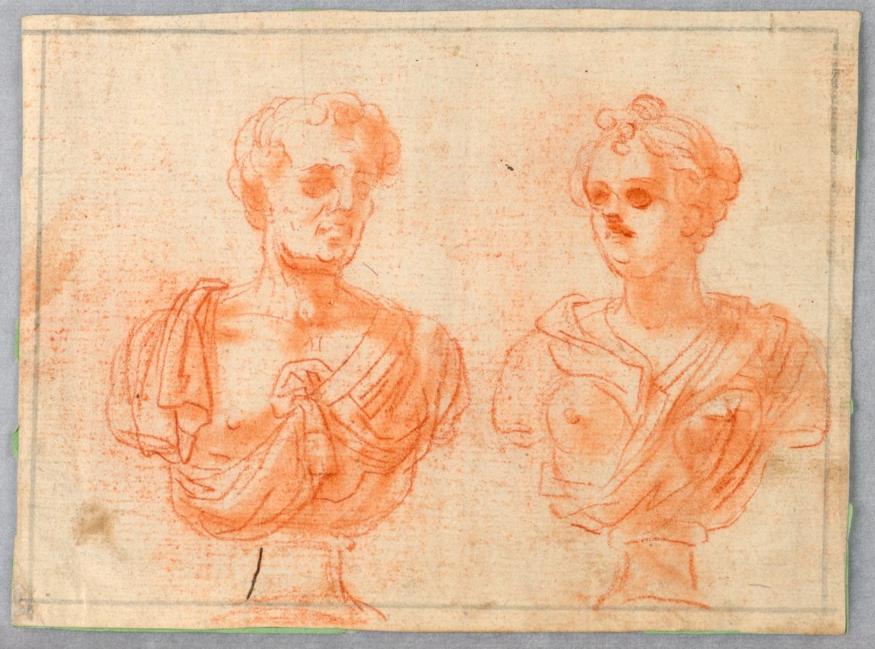 Two Roman Busts by Unknown artist