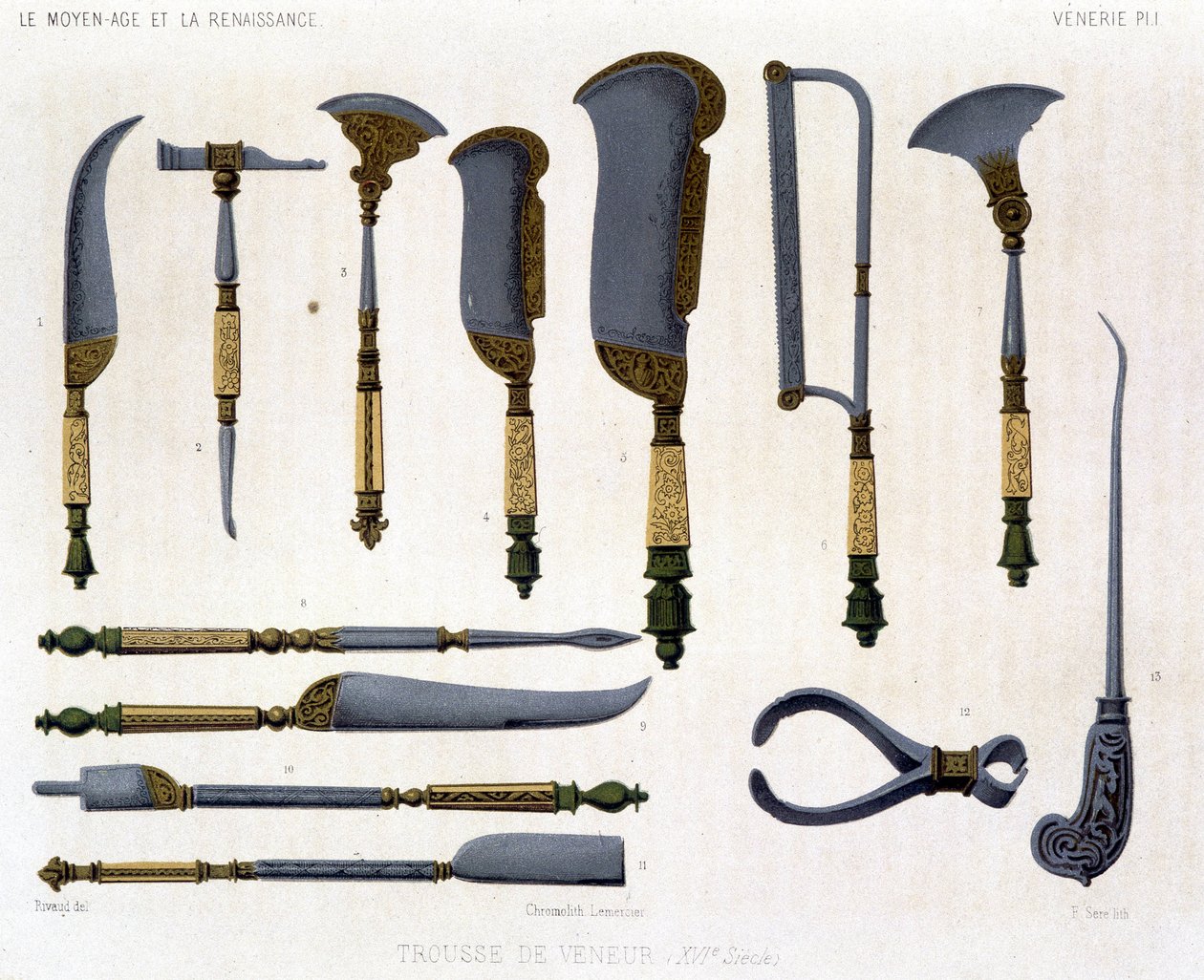 Venerie Board: 16th Century Veneur Kit. In 