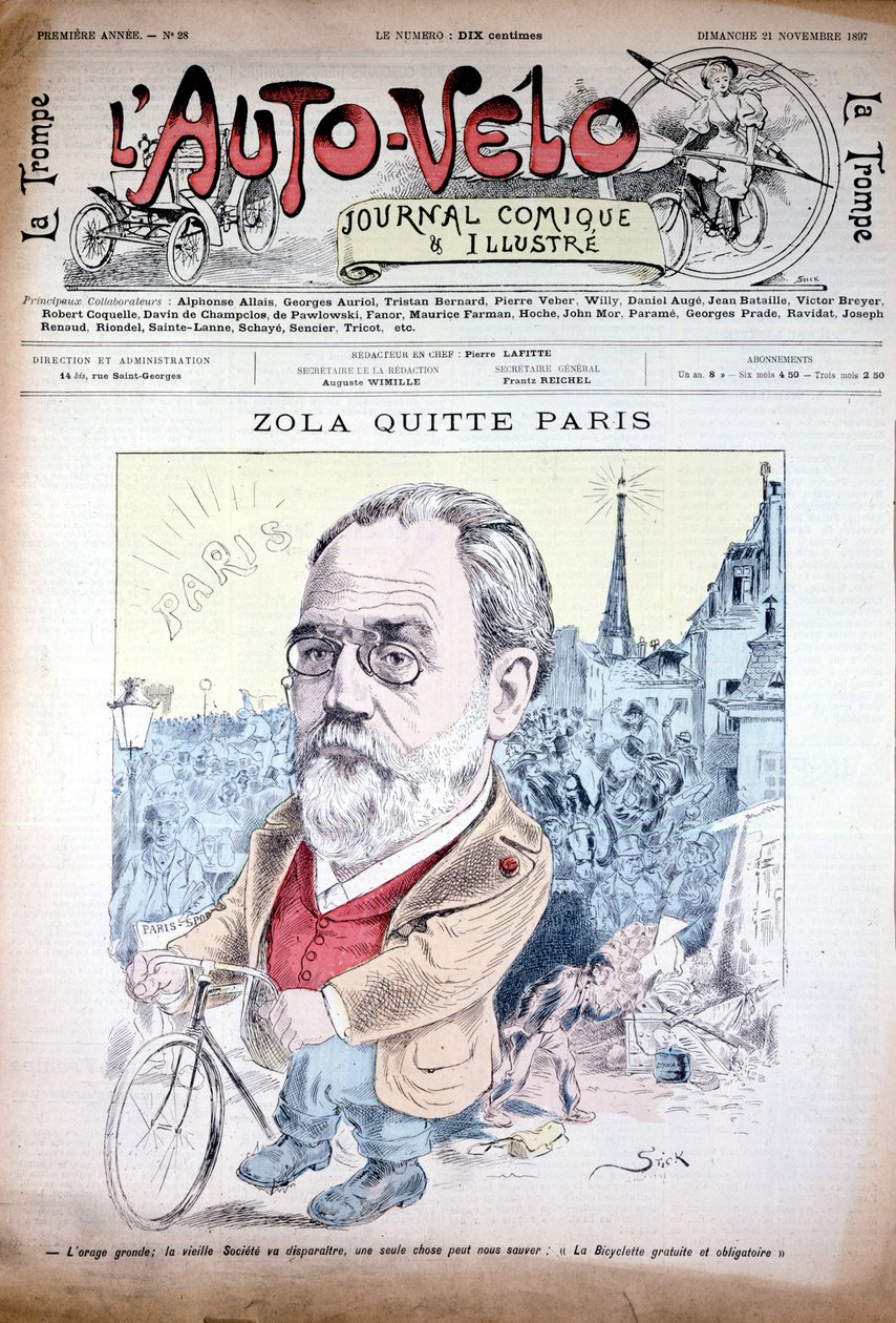 Zola Leaves Paris by Bike - in 