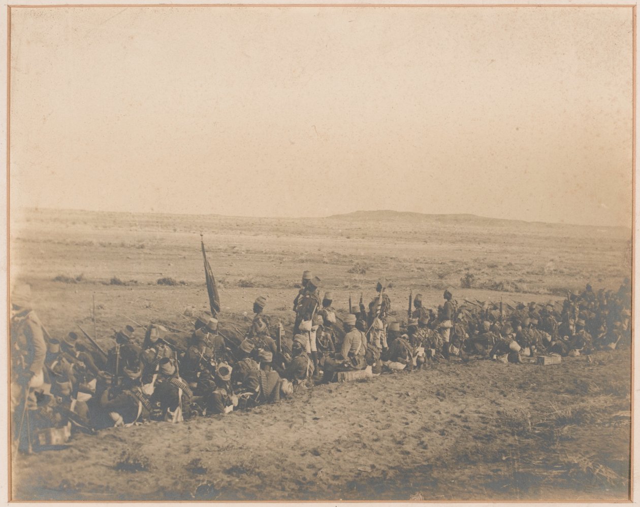 12th Sudanese Battalion Awaiting the Dervish Attack, Omdurman, 2 September 1898 by Unknown
