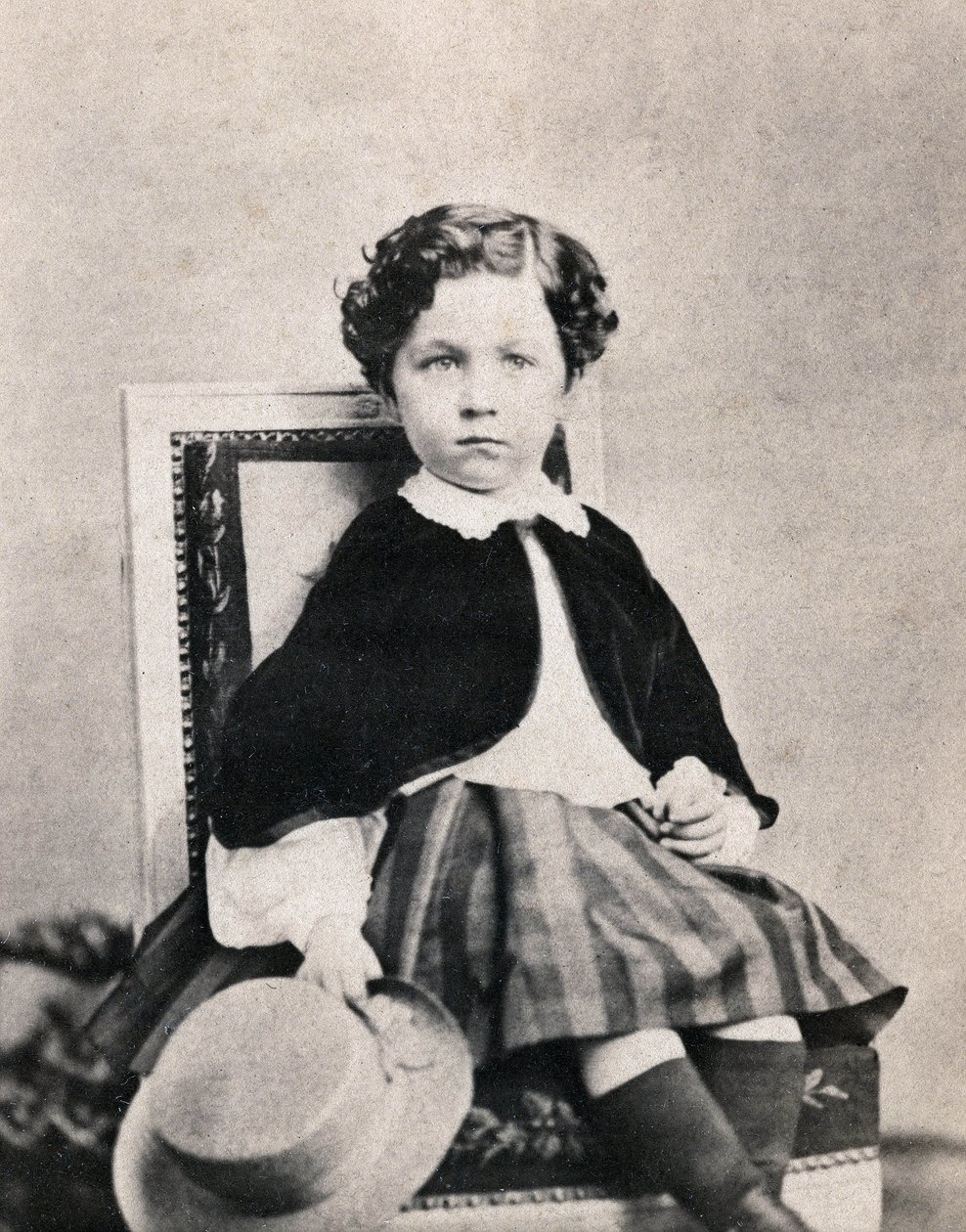 Portrait of Imperial Prince Eugene Louis Napoleon Bonaparte (1856-1879), son of Napoleon III. Anonymous photograph taken at Fontainebleau in June 1860 by Unknown photographer