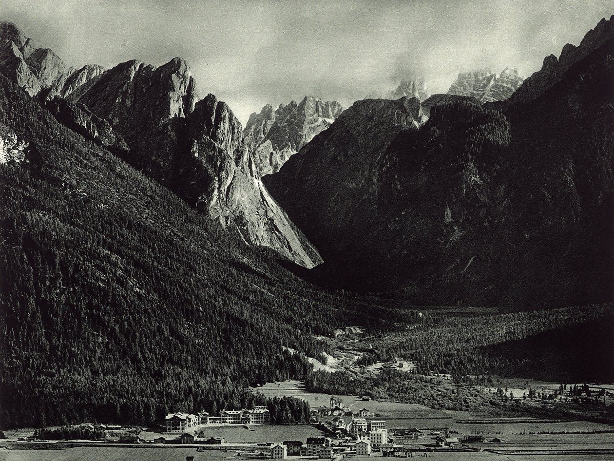 The town of Dobbiaco in the Dolomites by Unknown photographer