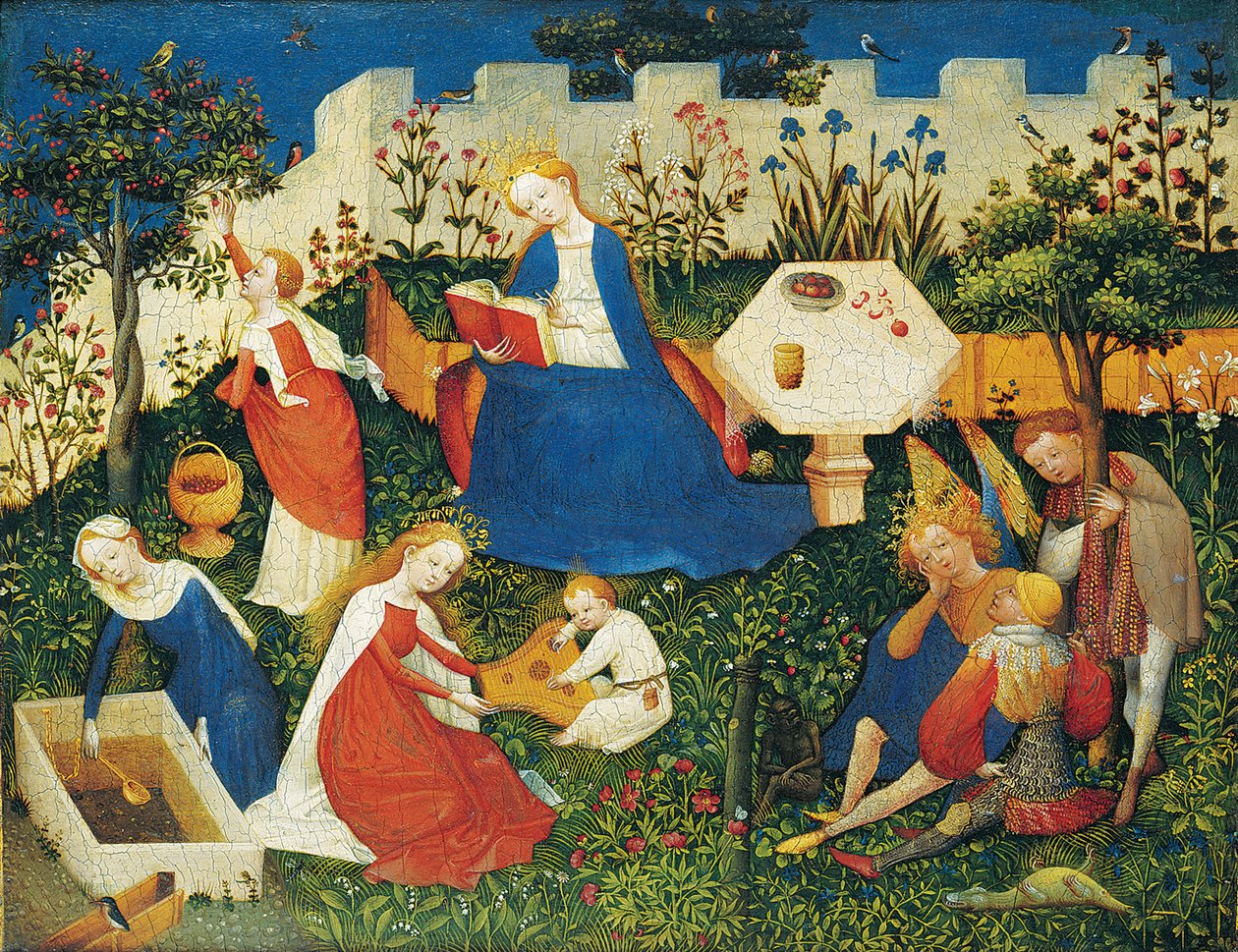 The Little Garden of Paradise, Scene by Upper Rhenish Master