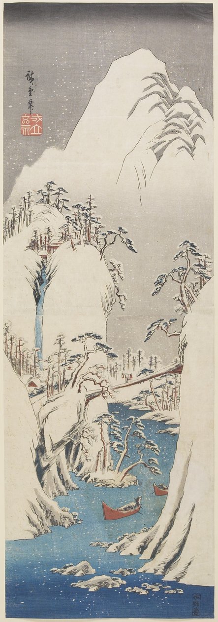 Kiso Gorge in Snow by Utagawa Hiroshige