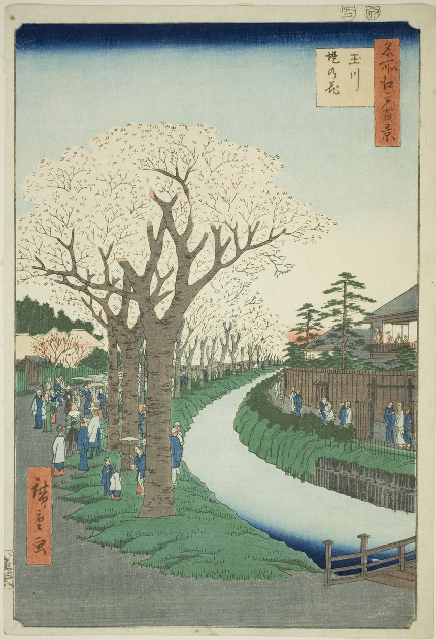 Blossoms on the Tama River Embankment, from the series 