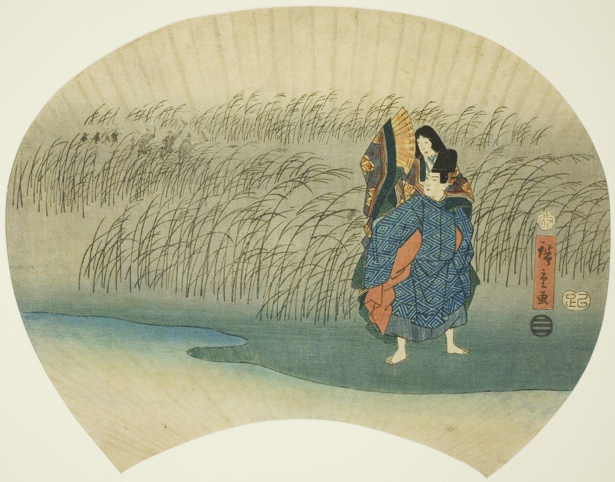 Couple Eloping, from the Akutagawa Episode in the Tales of Ise by Utagawa Hiroshige
