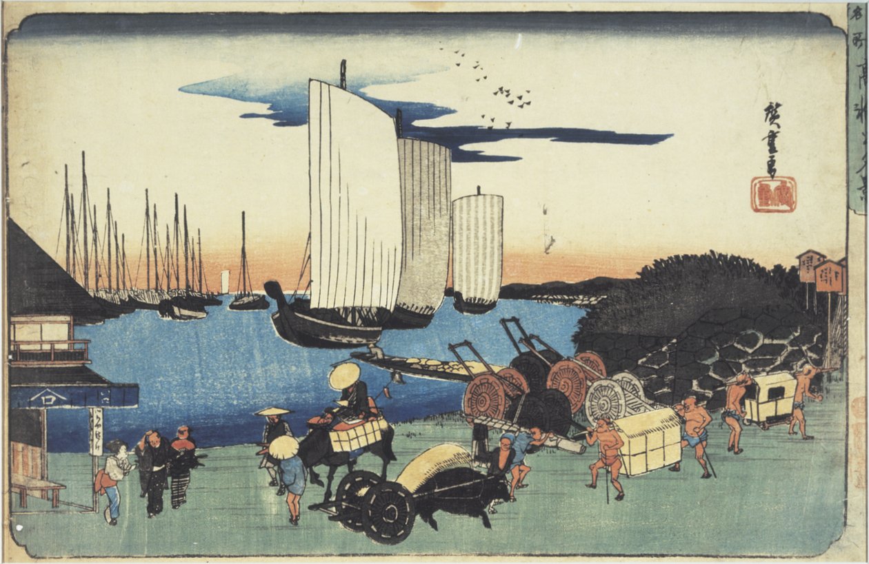 Evening View at Takanawa from the Series "Famous Places of the Eastern Capital" by Utagawa Hiroshige