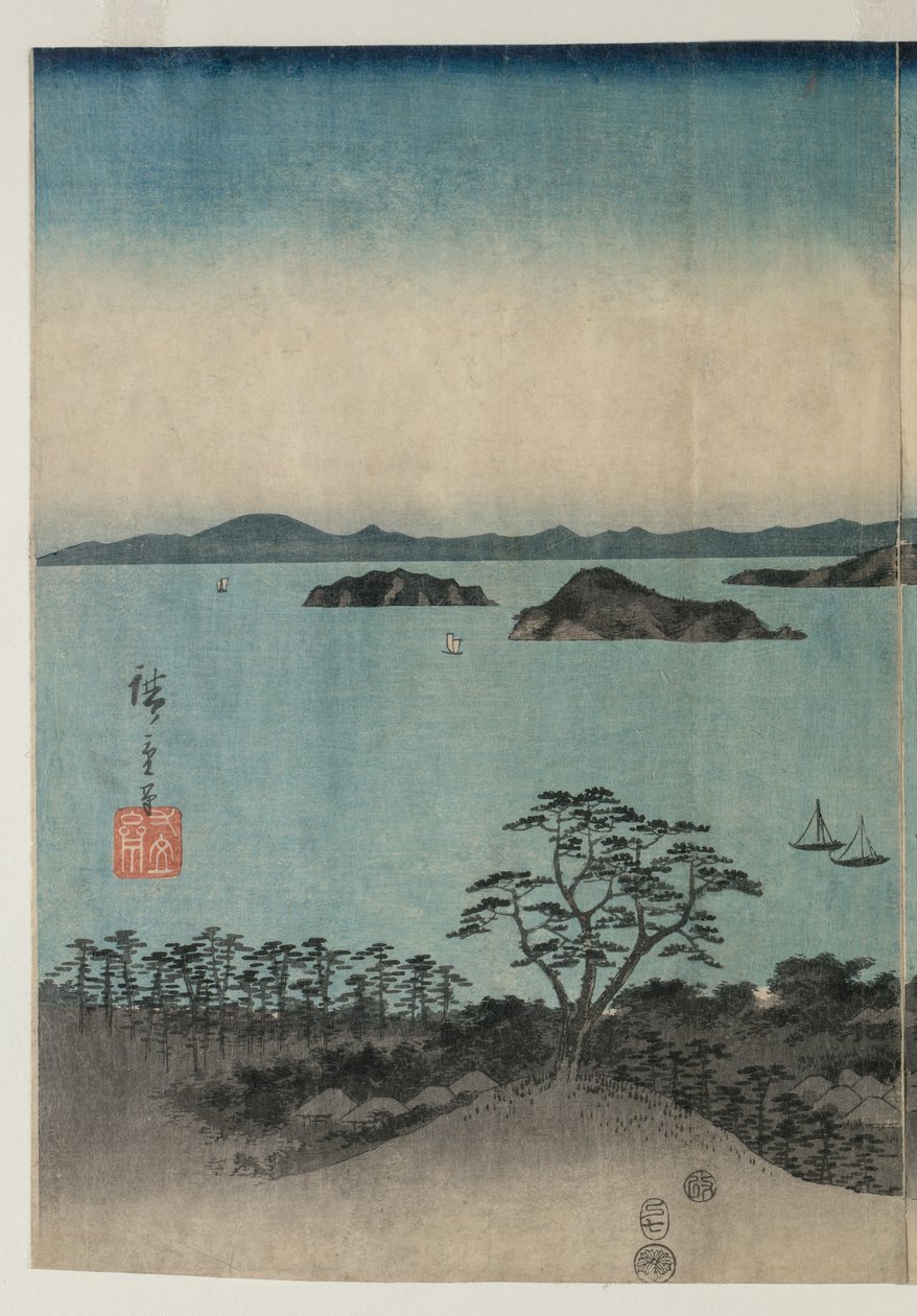 Full Moon on Kanazawa, Musashi by Utagawa Hiroshige