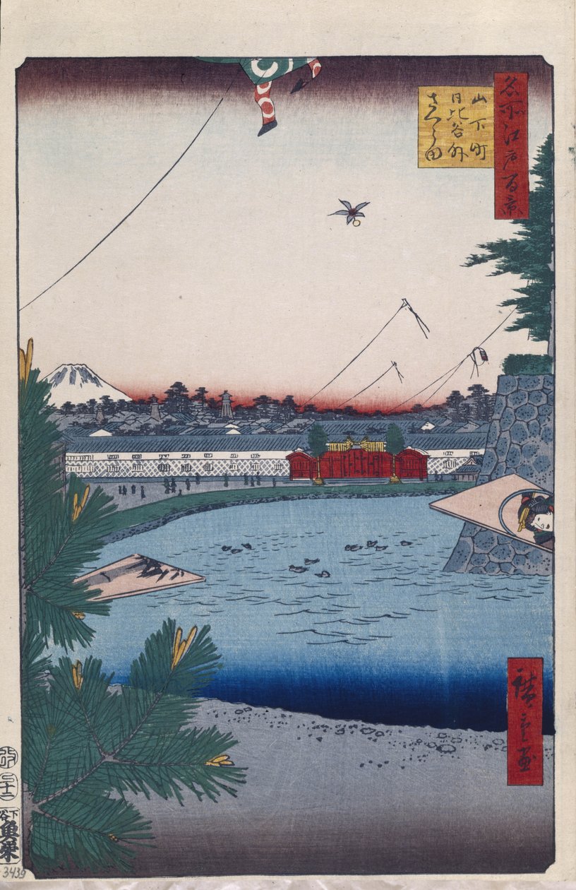 Hibiya and Soto-Sakurada from Yamashita-cho, One Hundred Famous Views of Edo, 1856-1858 by Utagawa Hiroshige