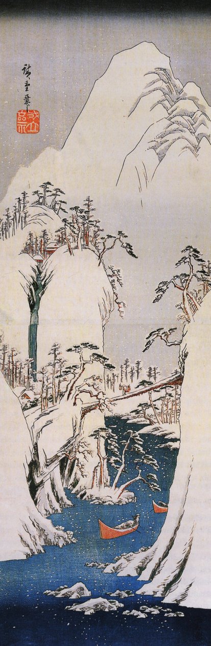A Snowy Gorge by Utagawa Hiroshige