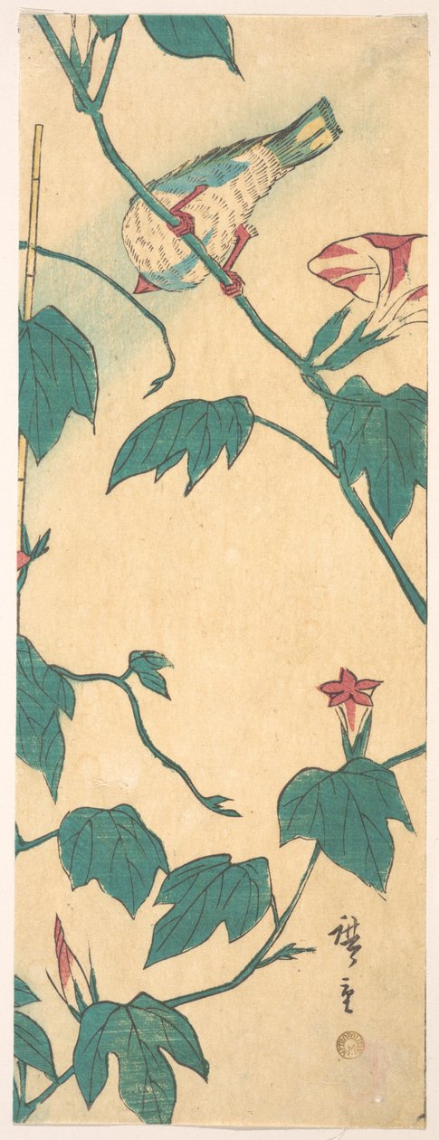 Morning Glories and Bird by Utagawa Hiroshige