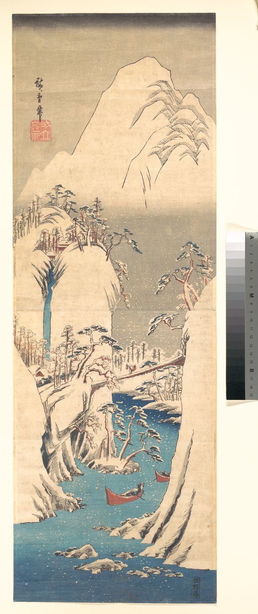 River Gorge in Snow by Utagawa Hiroshige