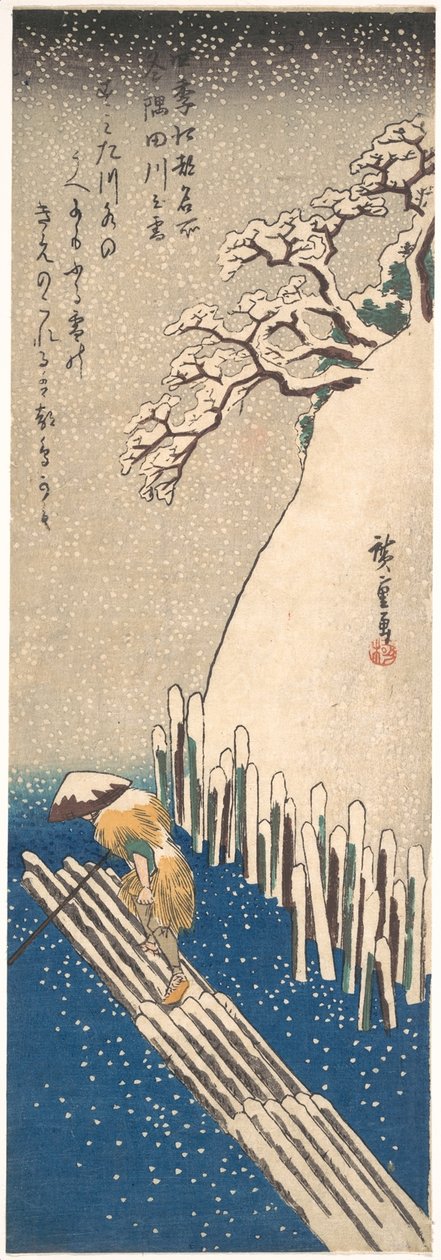Snow on the Sumida River by Utagawa Hiroshige