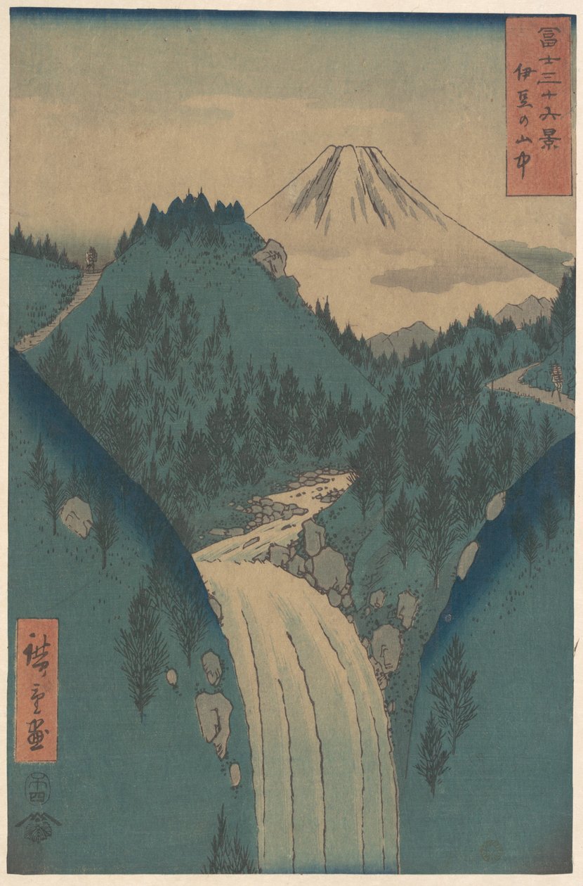 View of Mount Fuji from the Mountains in the Province of Izu, from the series Thirty-six Views of Mount Fuji by Utagawa Hiroshige