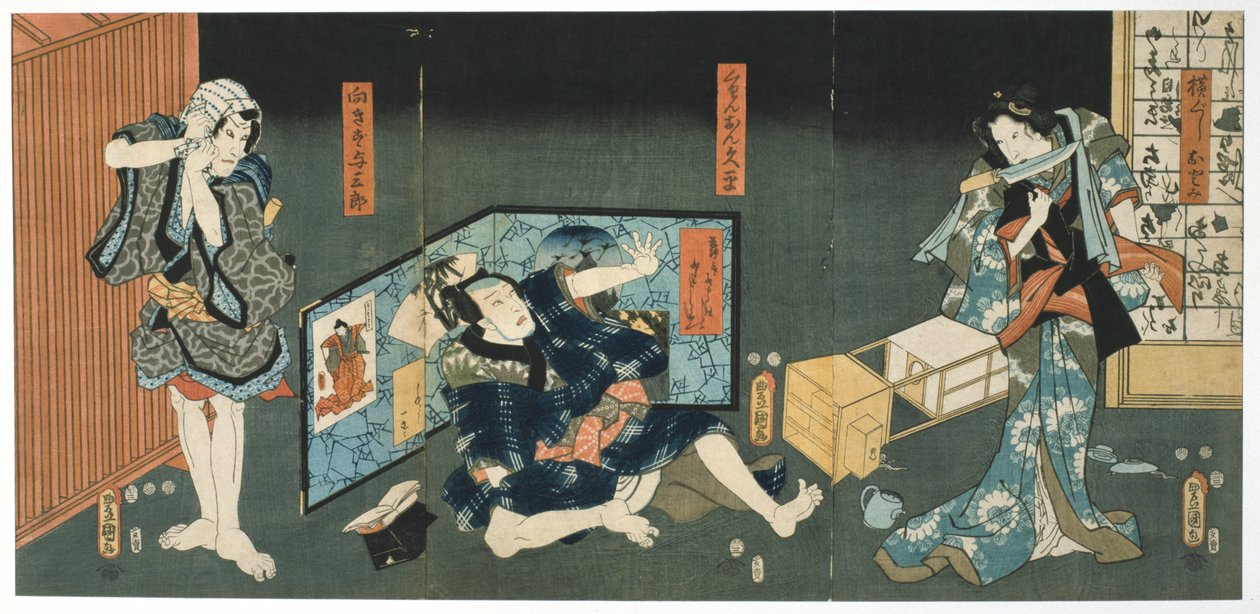 Theatre Scene, 1844 by Utagawa Kunisada
