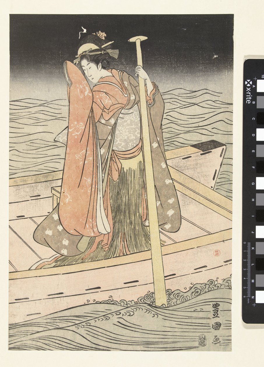 Young Woman in a Boat by Utagawa Toyokuni (I)