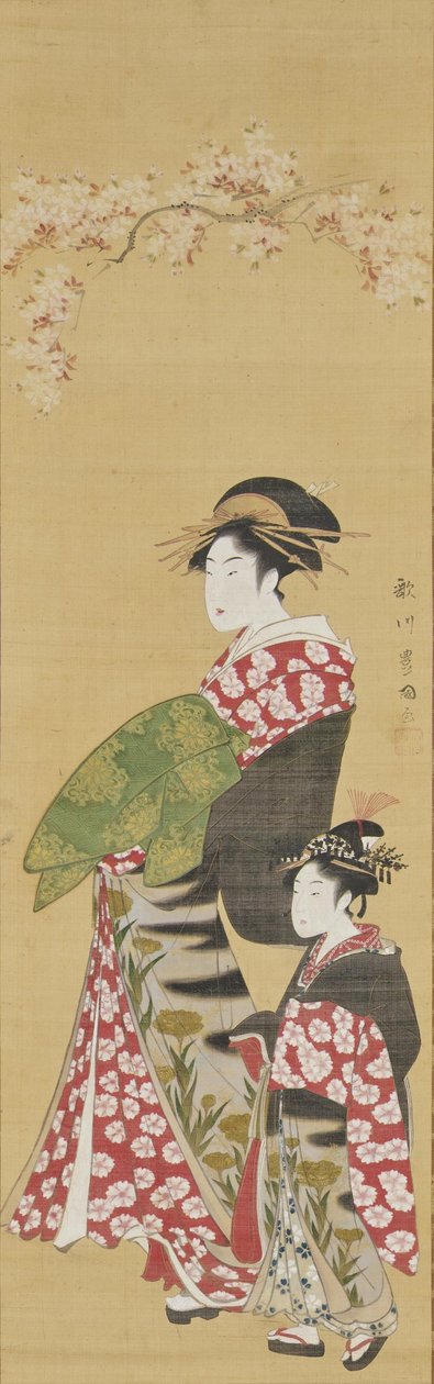 Courtesans under Cherry Blossoms by Utagawa Toyokuni