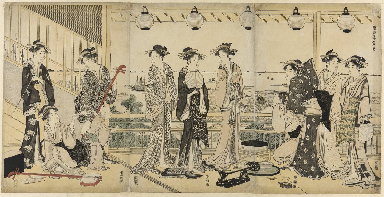 The Four Seasons in the South: Summer Scene by Utagawa Toyokuni I