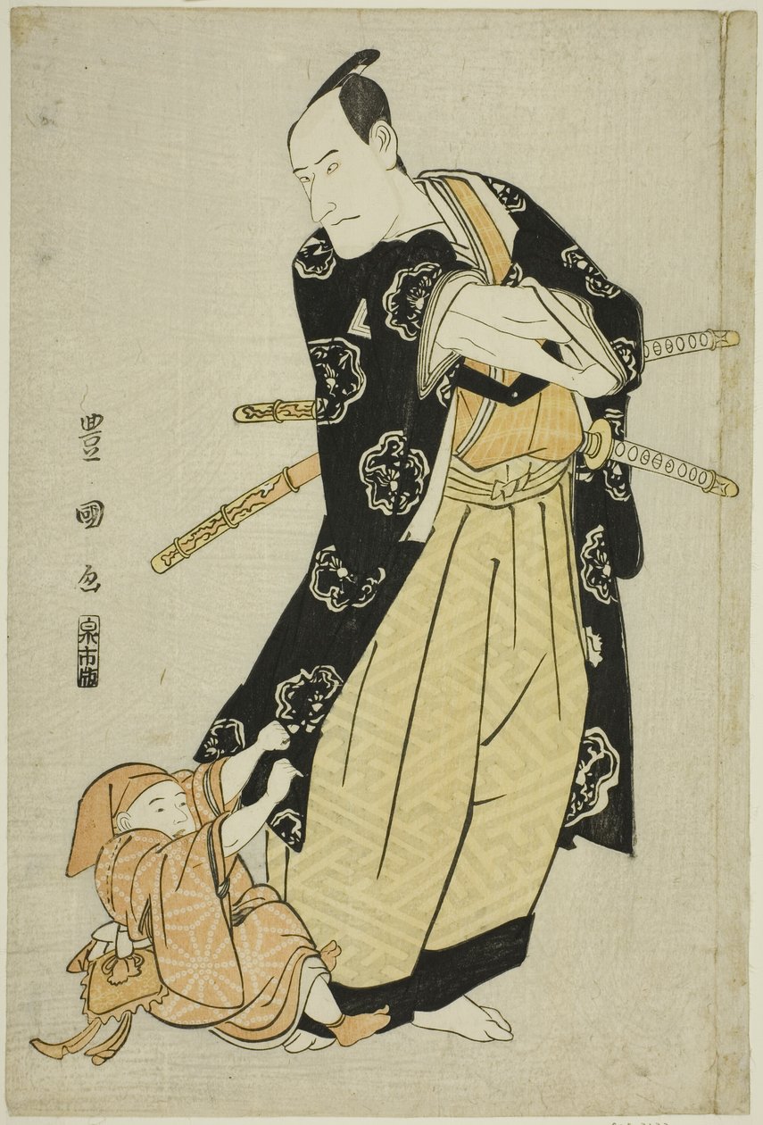 The Actor Ichikawa Danjuro VI and a Boy by Utagawa Toyokuni I