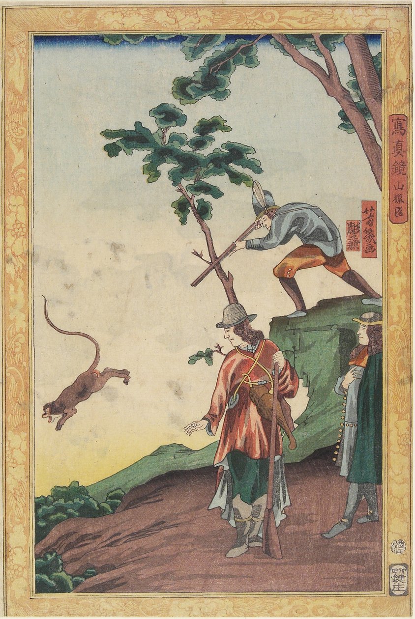 Hunting Scene, January 1861 by Utagawa Yoshiiku