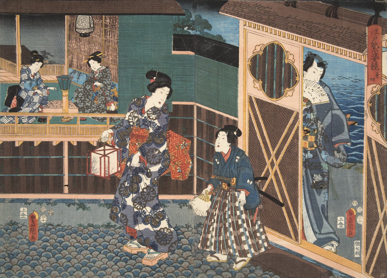 Scene from Tale of Genji by Murasaki Shibuku, c. 1860 by Utagawa and Toyokuni Kuniyoshi