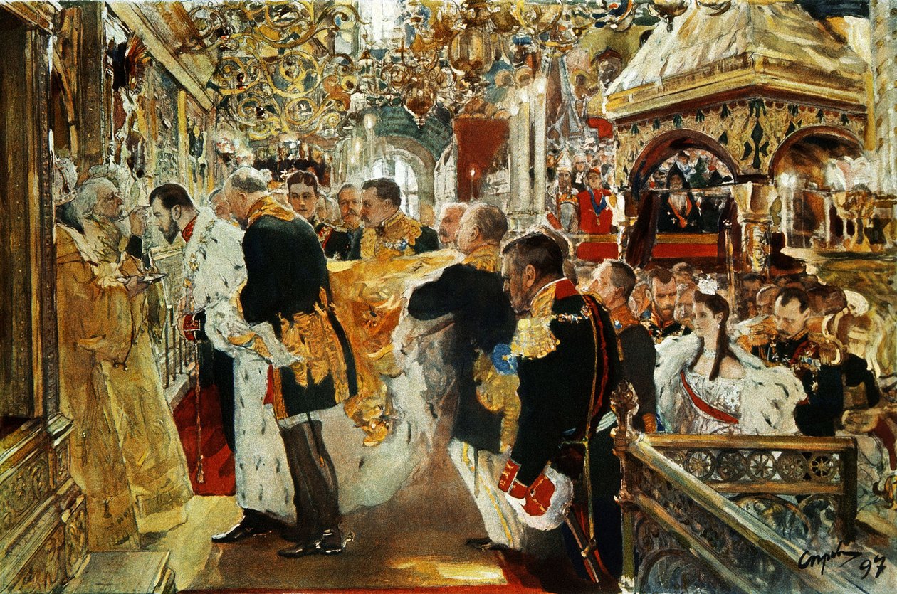Coronation of Emperor Nicholas II of Russia in 1894 by Valentin Aleksandrovich Serov