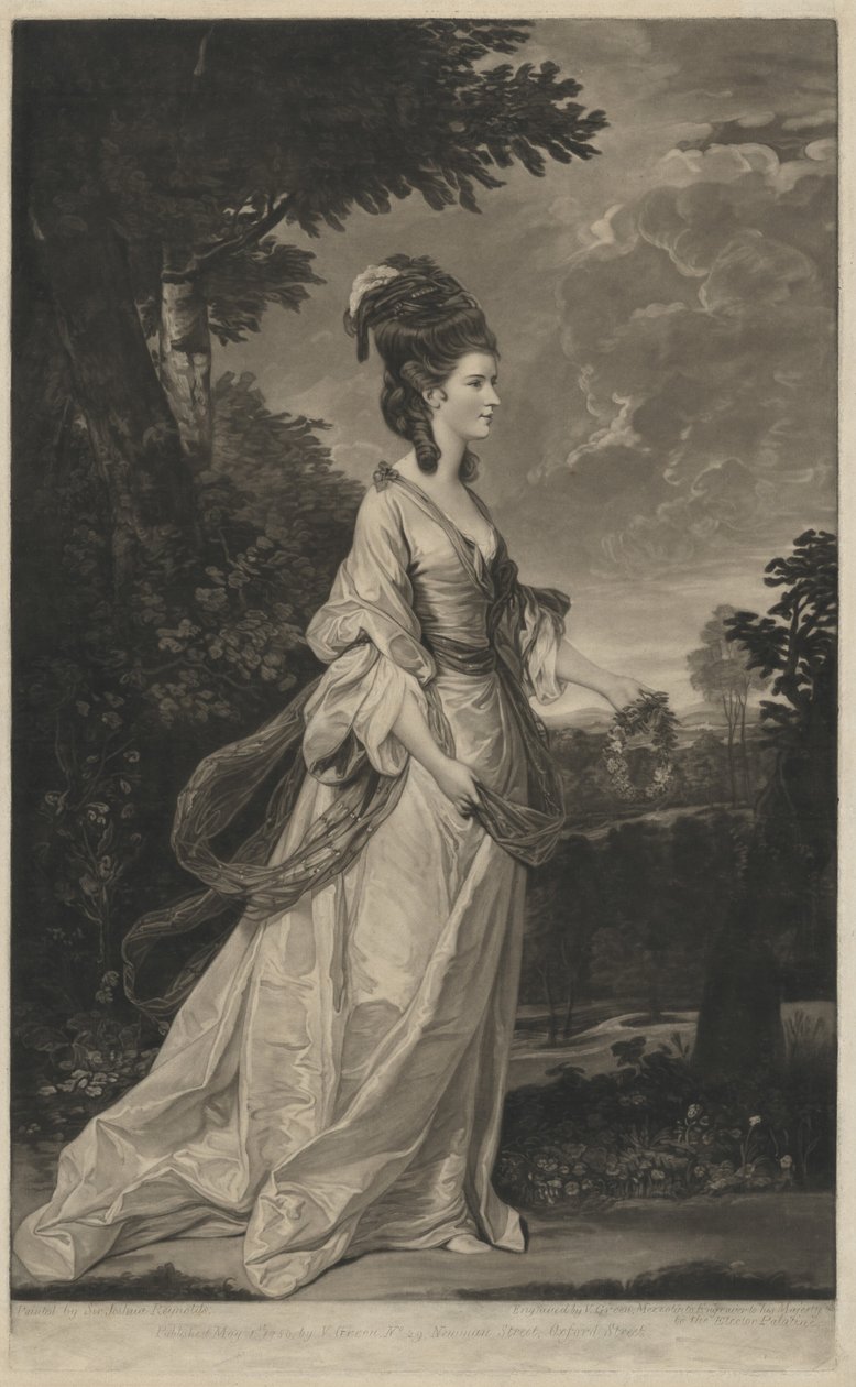 Jane (Fleming), Countess of Harrington by Valentine Green after Sir Joshua Reynolds