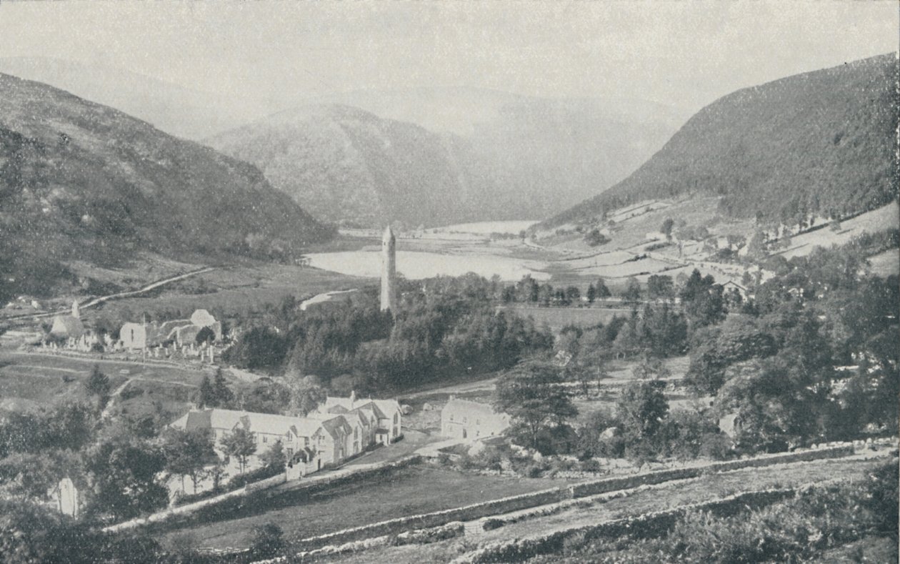 An Irish Village Glendalough by Valentine and Sons Ltd