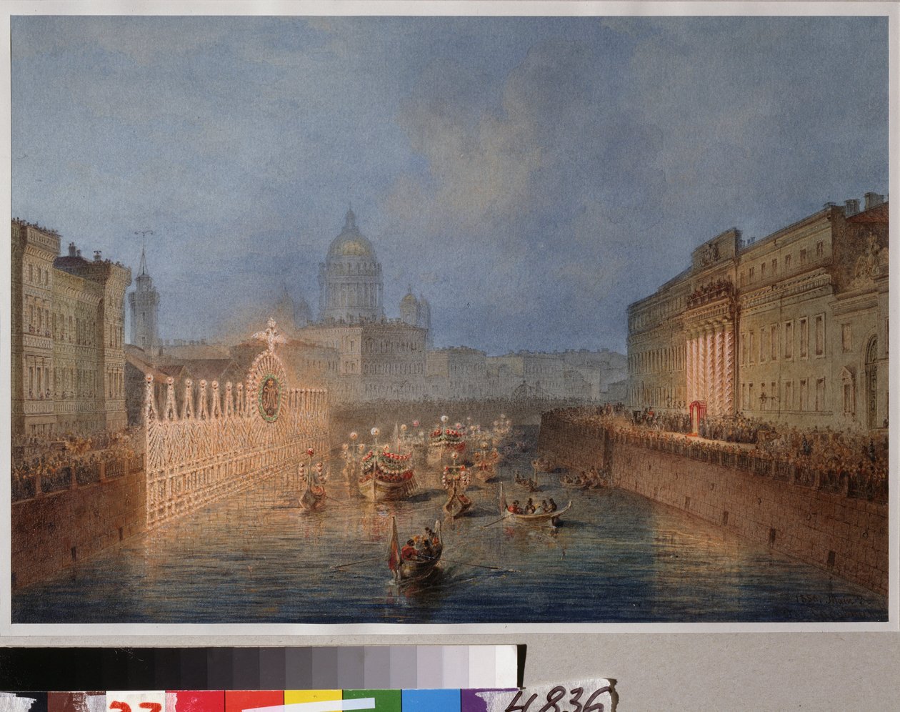 Illumination of the Moika River in Saint Petersburg by Vasili Semenovich Sadovnikov