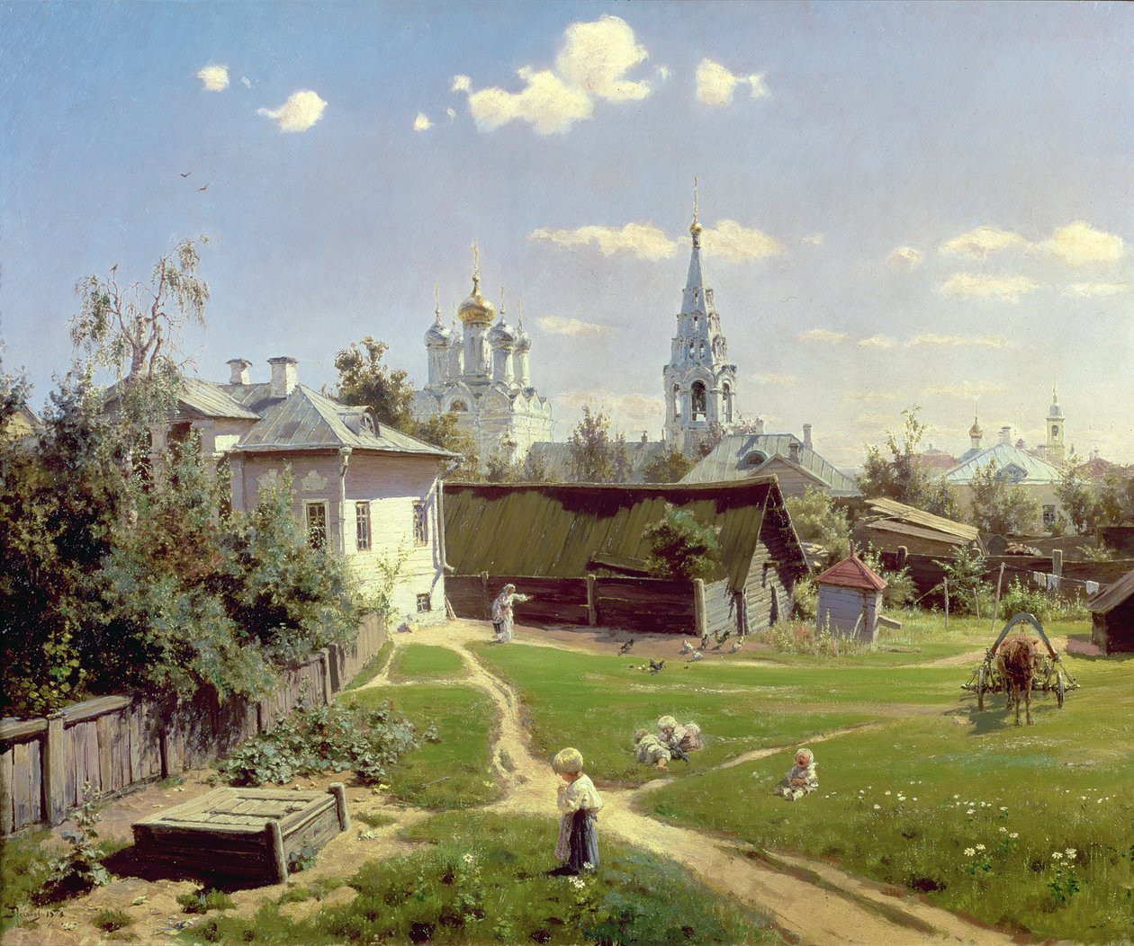 A Small Yard in Moscow by Vasilij Dmitrievich Polenov