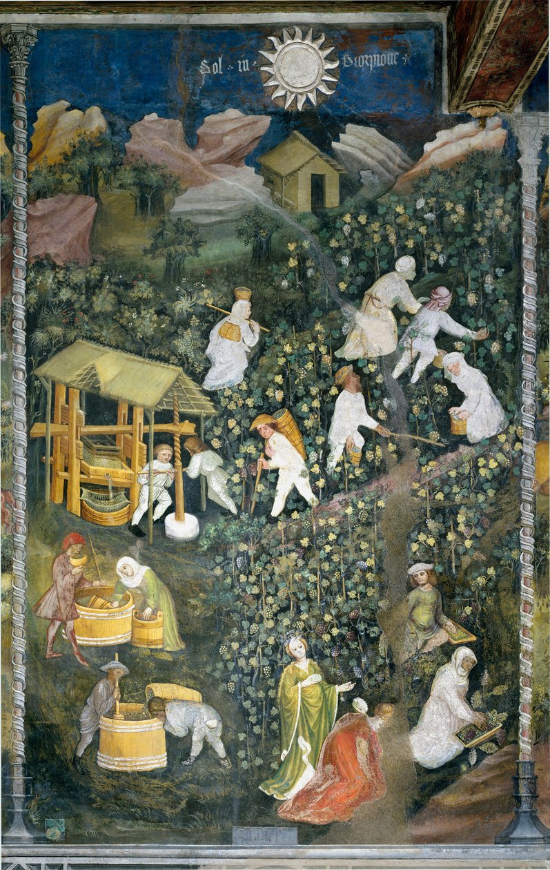 October: Harvest Scene by Venceslao Maestro