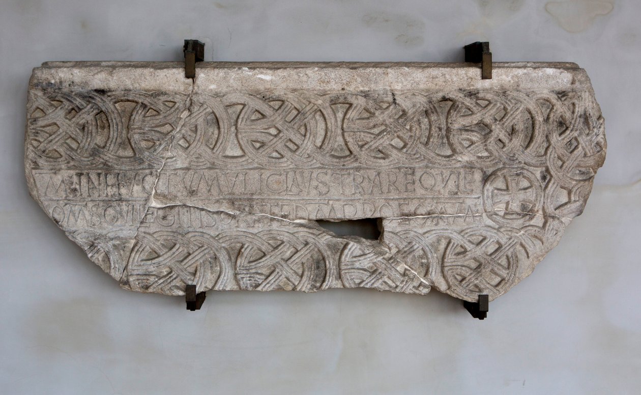 Stone with inscription and decorations by Venetian School