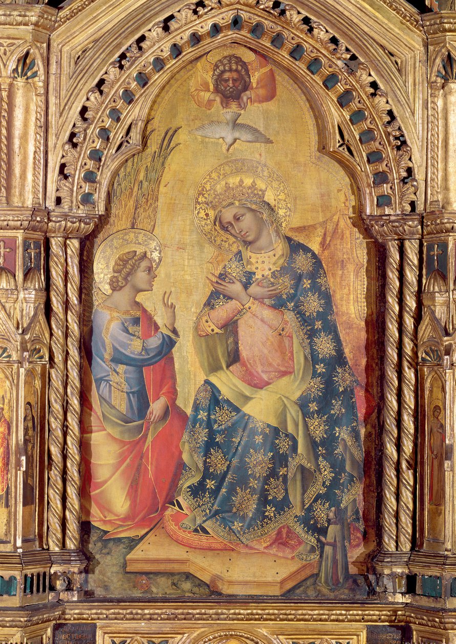 The Annunciation (part of polyptych) by Lorenzo Veneziano