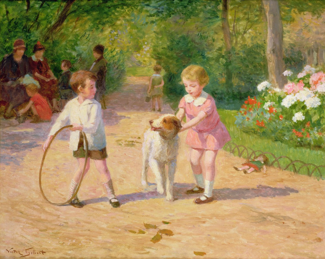 Playing with the Hoop by Victor Gabriel Gilbert