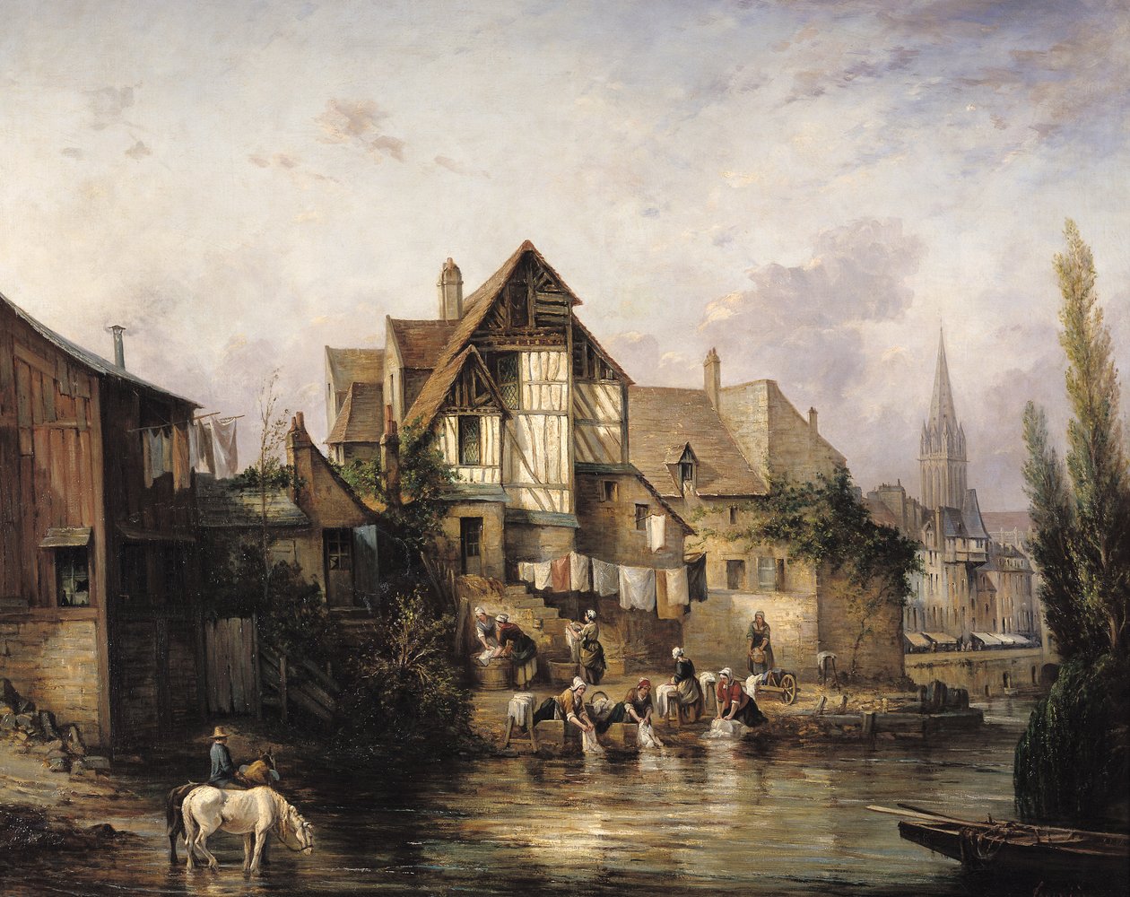 The Petits Murs Wash-House by Victor Theophile Tesniere