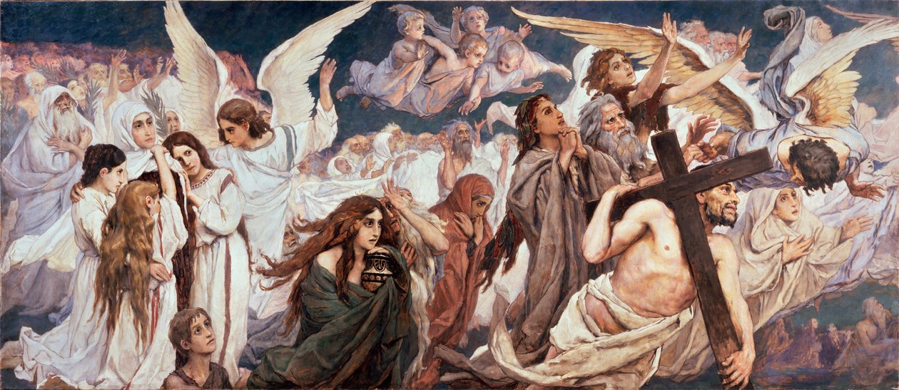 Before the Paradise (Left part) by Victor Mikhailovich Vasnetsov