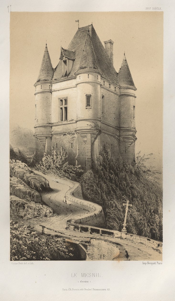 Le Mesnil Corrèze, Plate 77 by Victor Petit