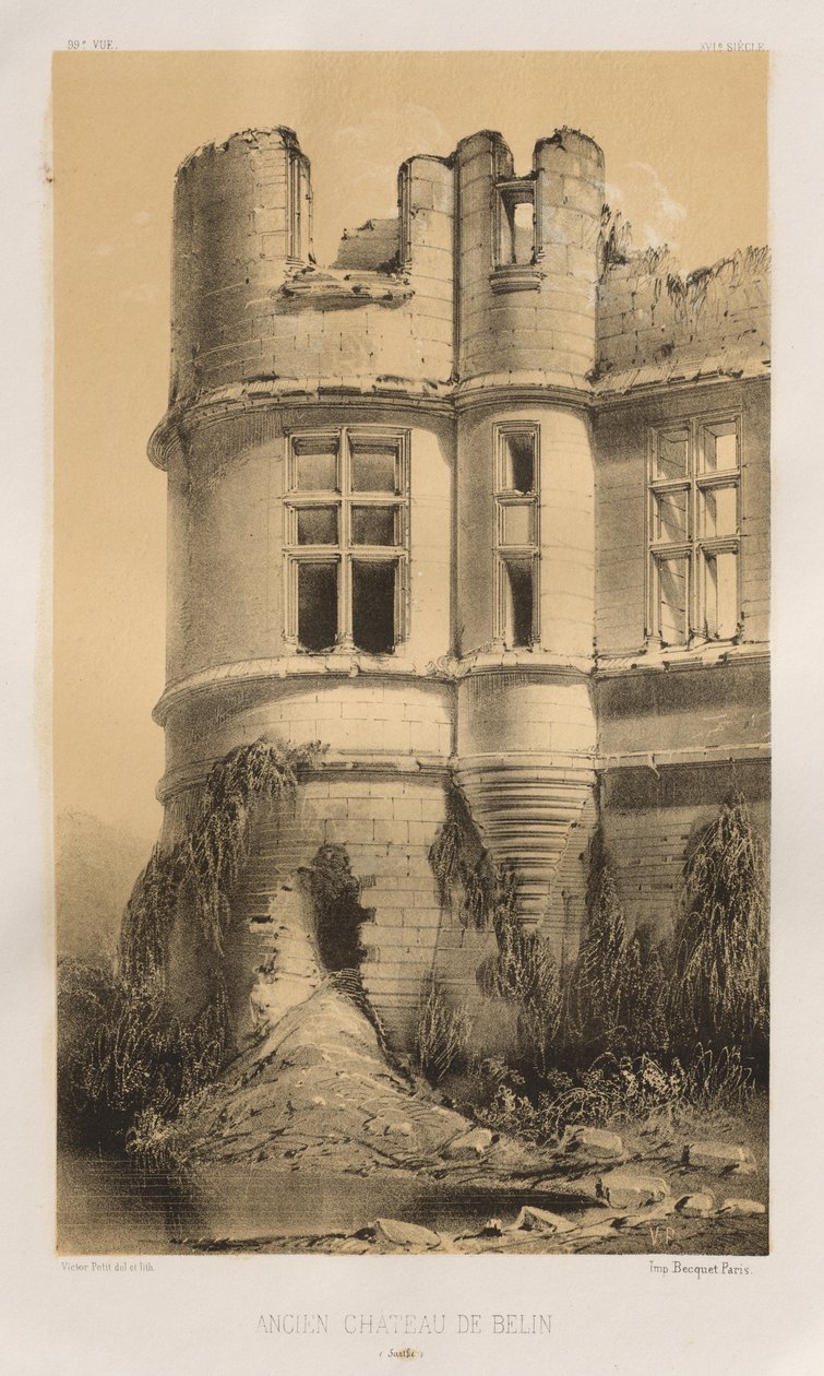 Ancien Château de Belin Sarthe by Victor Petit