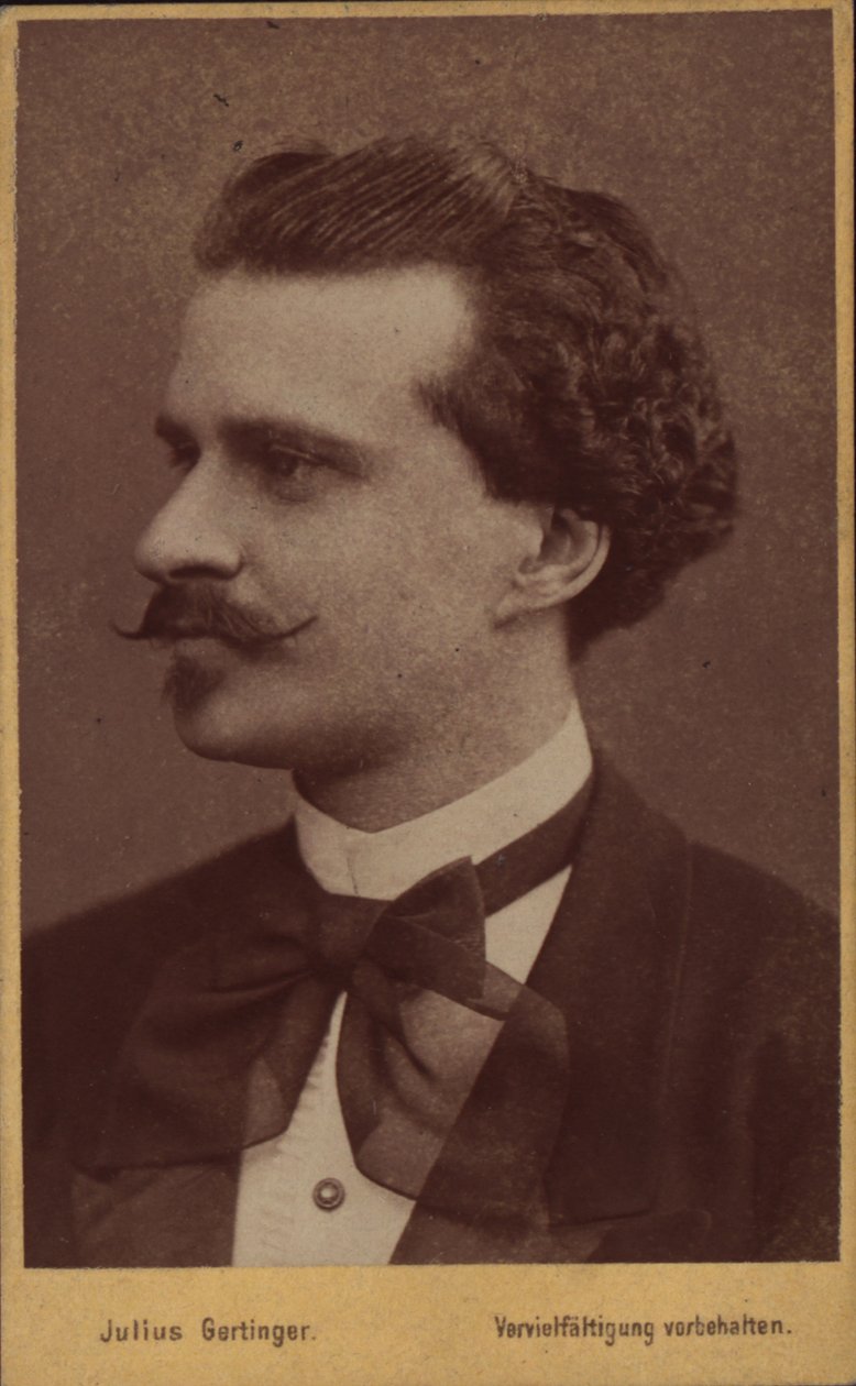 Portrait of the composer Eduard Strauss, 1874 by Vienna . Photo studio Julius Gertinger