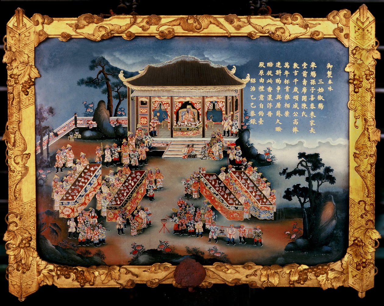 Court life - a feast by Vietnamese School