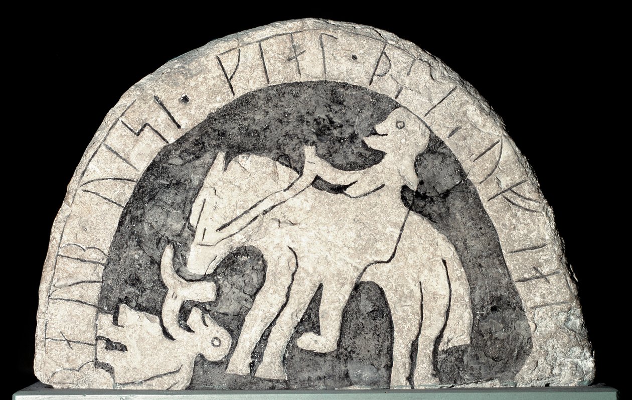 Runestone with a Horseman by Viking